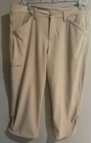 Eddie Bauer  Women's Khaki Colored Crop Activewear Pants Size 12