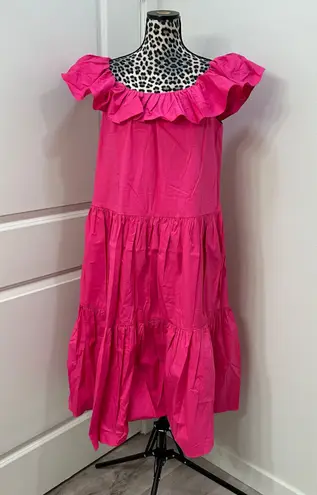 Trina Turk NWT  palm canyon dress midi in pink wildflower size medium