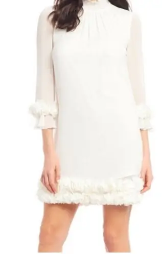 Alex Marie Amelia Mock Smocked Neck White Floral Petal Chiffon Size 12 -  $100 (40% Off Retail) - From Yaqeen