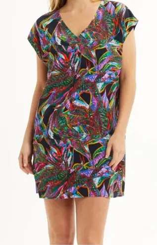 Marie Oliver Small Cap Sleeve Printed
Silk Short Shift Dress