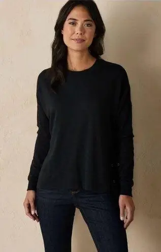 THE NORMAL BRAND Puremeso Split Side Overshirt Black Size XS