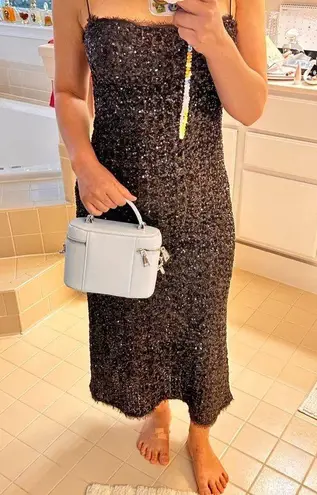 Bloomingdales Vanity bag with faux pearl charm