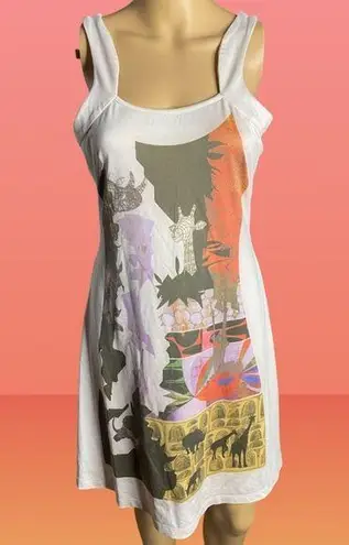SAVE THE QUEEN! Made in Italy Artistic Graphic Print Dress