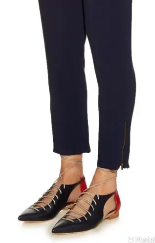 Malone Souliers Montana Two Toned Leather Lace Up Flats