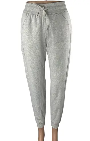 Women's Gray High Waisted Drawstring Tapered Athletic Jogger Sweat Pants Size S