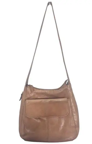 Hobo International Brown-Tan Vintage Leather Shoulder Bag