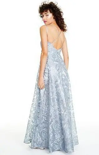 Light Blue/Silver Prom/Formal Dress Blue Size 2