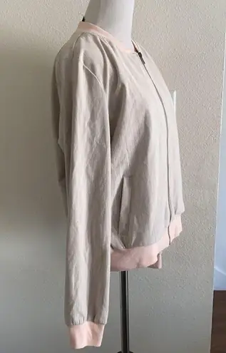 Agnes & Dora Knit Jegging Bomber Jacket | Blush Pink | Large