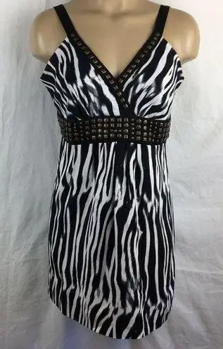 Alfani  Black & White Print Embellished Sleeveless Top 10