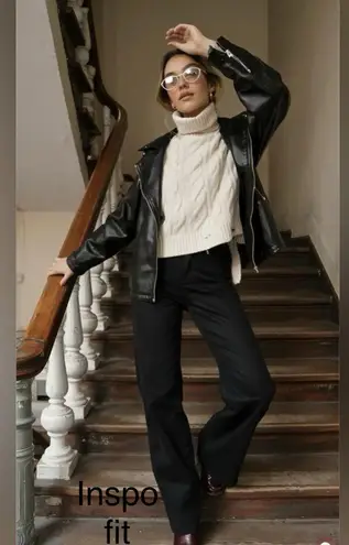 Classic Leather Moto Jacket European Lot 78 Biker Black Motorcycle Jacket XS