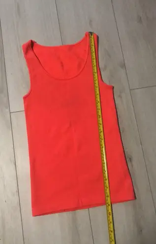 Bright Orange Ribbed Tank Top