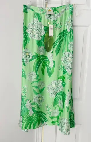 Farm Rio Satin Slip A-Line Midi Skirt, Size S