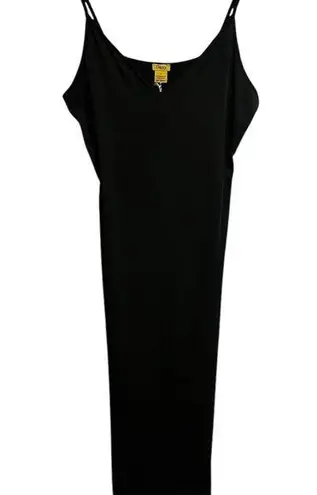 Daisy Brand Maxi Coctail Dress Women's Size 1X Black Spaghetti Strap V-Neck NEW