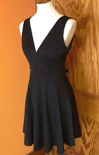 Soprano NWT  Black Plunging Sexy Fit & Flare Dress