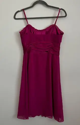 Democracy Y2K Magenta Spaghetti Strap Chiffon Cocktail Dress-Size 6