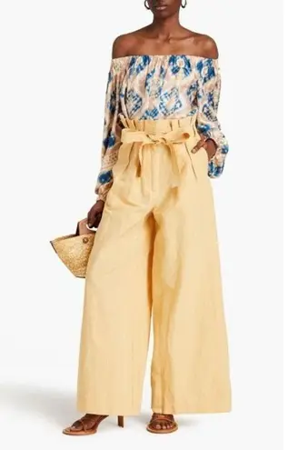 Ulla Johnson Nadya Silk On/Off Shoulder Blouse in Fossil peach blue size 2 XS/S - Image 2