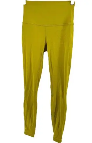 Lululemon Align High Rise Pants 28" Ankle Pull On Stretch Skinny Yoga Soleil 4 Yellow