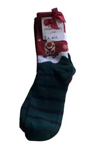 Ladies NWT Christmas Holidays Crew Socks Pack of 2 Pairs Socks 9