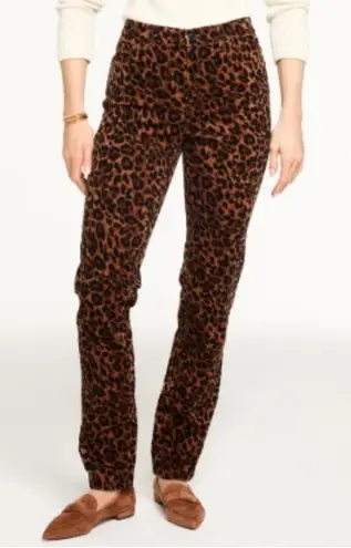 Talbots  Straight Leg Corduroy Pant Full Length High Waist Leopard Print 16W NWT - Image 1