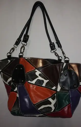 Bueno  Giraffe Patch Bag Sz M - Image 1