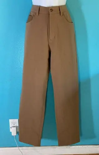 Ralph Lauren  Y2K  Wool Blend Light Brown Straight Leg Womens Pant Size 10P