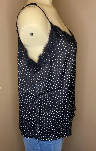 Nordstrom NWT  BP. Lace Black Sketchy Dot Tank Top Camisole Size Medium