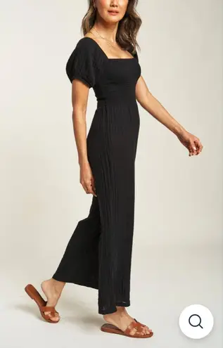 Oliver Logan Benton Romper Gauze Organic Cotton Smocked Jumpsuit. Size Large.