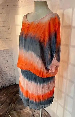 Gypsy 05 NWT 3/4 sleeve blouson mini tunic dress coverup size small