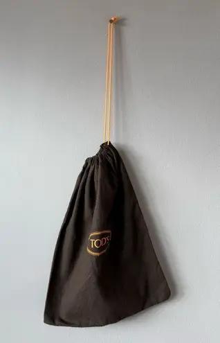 Tod’s Brown and Orange Drawstring Dustbag 12” X 15” Brown