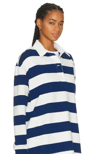 Revolve Beverly Hills Oversized Long Sleeve Rugby Tee in Navy & White