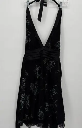 City Studio Halter Dress Y2k Style Sparkle Glitter Formal Size Large (Juniors) Black