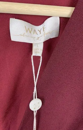 WAYF Casey Plunge Neck Gown