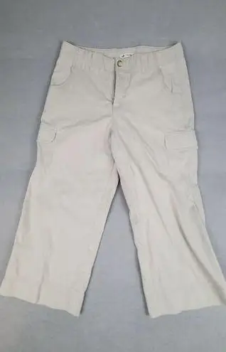 Lee  Jeans Womens 12M Khaki Cargo Utility Pants Cotton Light Wash