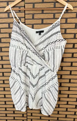 C. Luce C. Luce White Beaded Romper Size Large