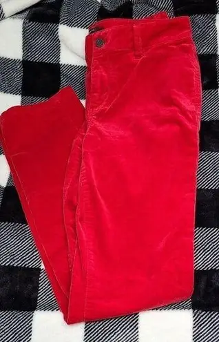 Talbots  4P Red Velour‎ Like Pants