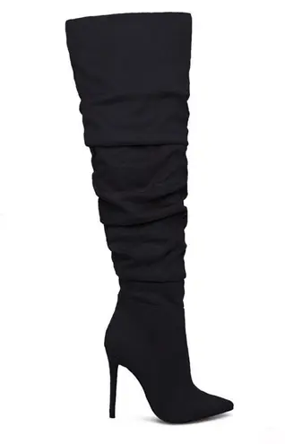 The weekend Ruched Over the knee boots in black size 9.5 W