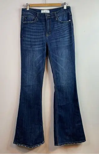 KanCan USA KanCan Celestine Mid Rise Flare Flared Jeans Dark Wash Stretch womens  9 28