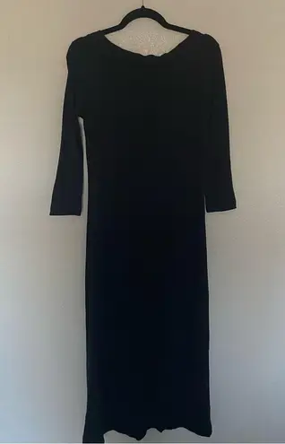 Solid & Striped Black Midi Dress Half Sleeve NWOT