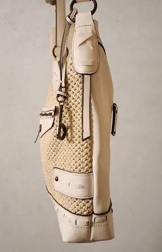 B.o.c Woodville White Vinyl Mesh Crossbody Bag