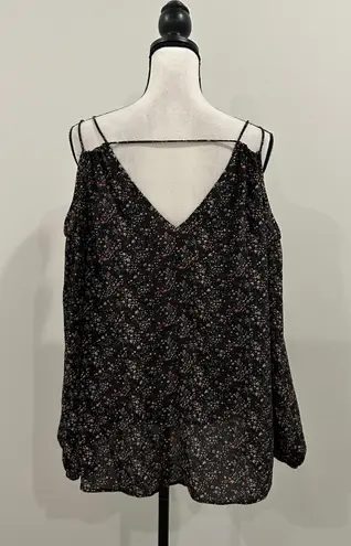 Crescent Cold Shoulder Floral Blouse