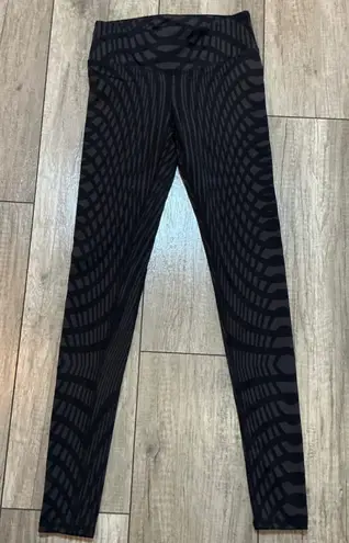 ALO Yoga High Waist Alosoft Lounge Leggings Black Patterned XS Extra Small