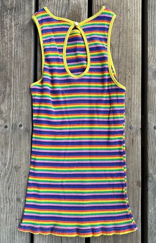 Rainbow striped sleeveless