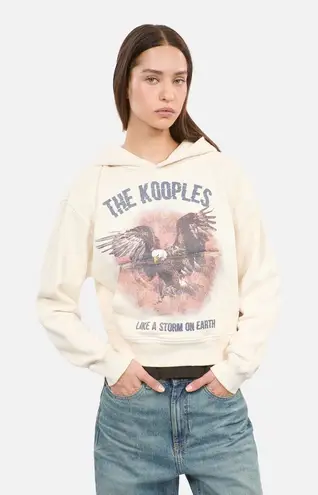 The Kooples Cream 100% Cotton Eagle Print
Hoodie Size FR 0/ US XS NWT