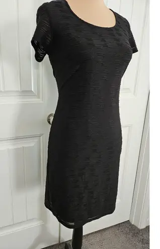 Marc New York Andrew Marc Black Zip Back Sheath Dress Size M