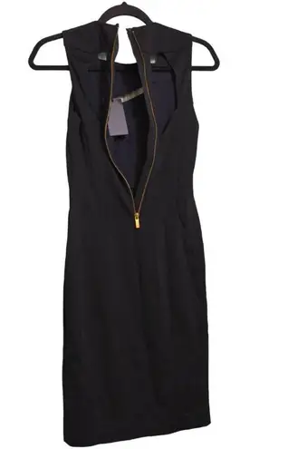 Pinko Womens Sheath Dress Black Lined Knee Length Bodice Cutout Sleeveless 6 New