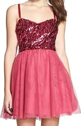 Hailey Logan  by Adrianna Papell Juniors Sequin Bodice Tulle Skirt Dress