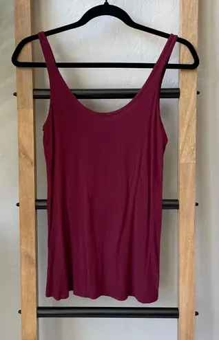 Full Tilt Essentials Pac Sun Burgundy Scoop Neck Basic Tank Top