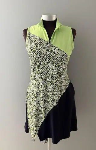 Sport Haley Dress Size S Lime Navy Wicking Golf Pickleball Tennis Pockets Blue