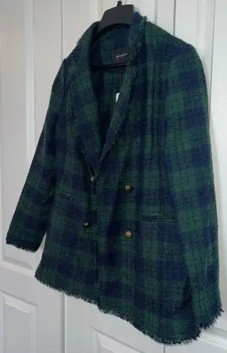 Banana Republic NWT  green tartan plaid blazer