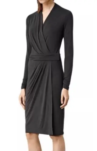 All Saints nova grey wrap dress